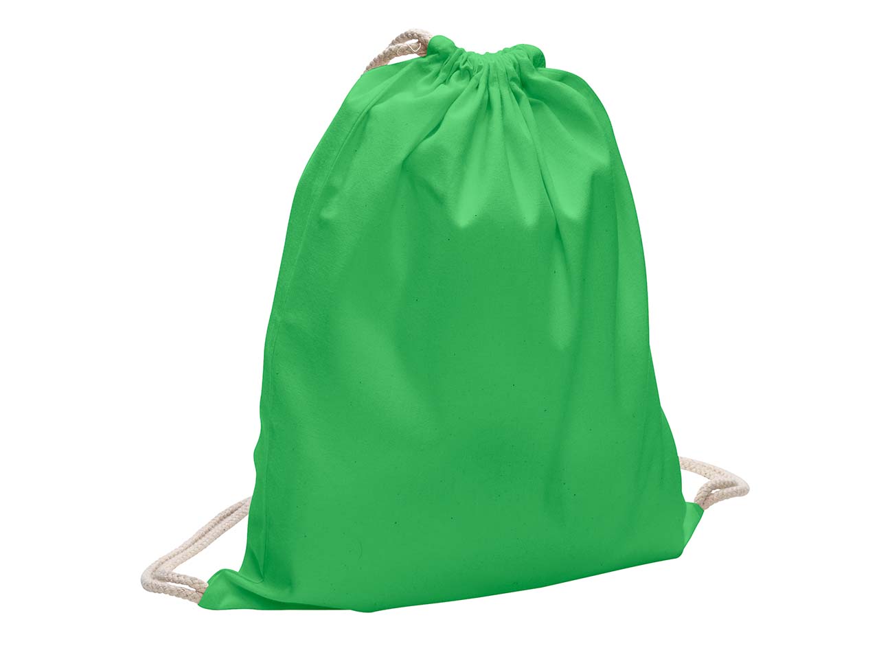 memo Bio-Baumwoll-Turnbeutel, mit Fairtrade-Siegel, grün, 32 x 40 cm