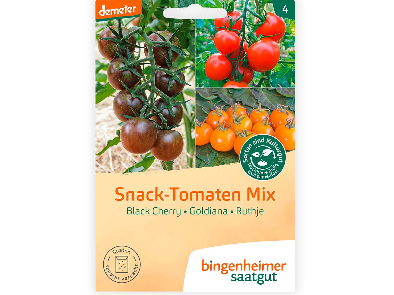 bingenheimer saatgut Bio-Saatmischung Snack-Tomaten Mix, 1 Stk.
