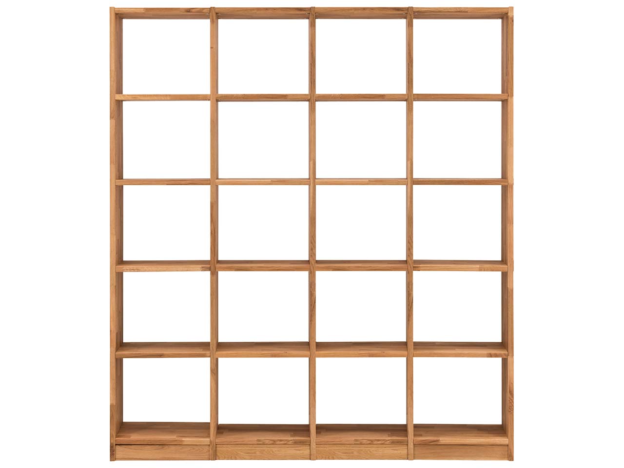 Regal "Grid" 4 x 5 Fächer, B 181 x H 202 x T 34 cm, Wildeiche geölt