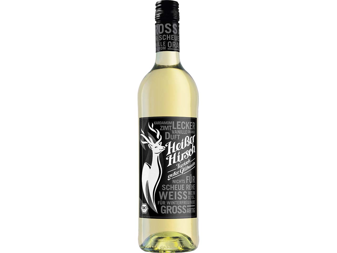 Heißer Hirsch Weißer Bio-Glühwein, 0,75 l