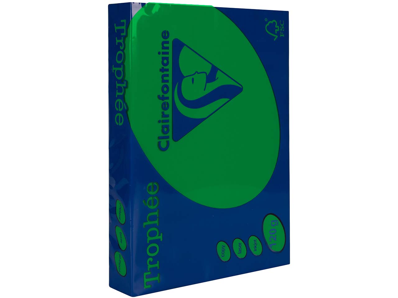 Clairfontaine Farbiges Kopierpapier "Trophee" 120 g/m², DIN A4, billiardgrün