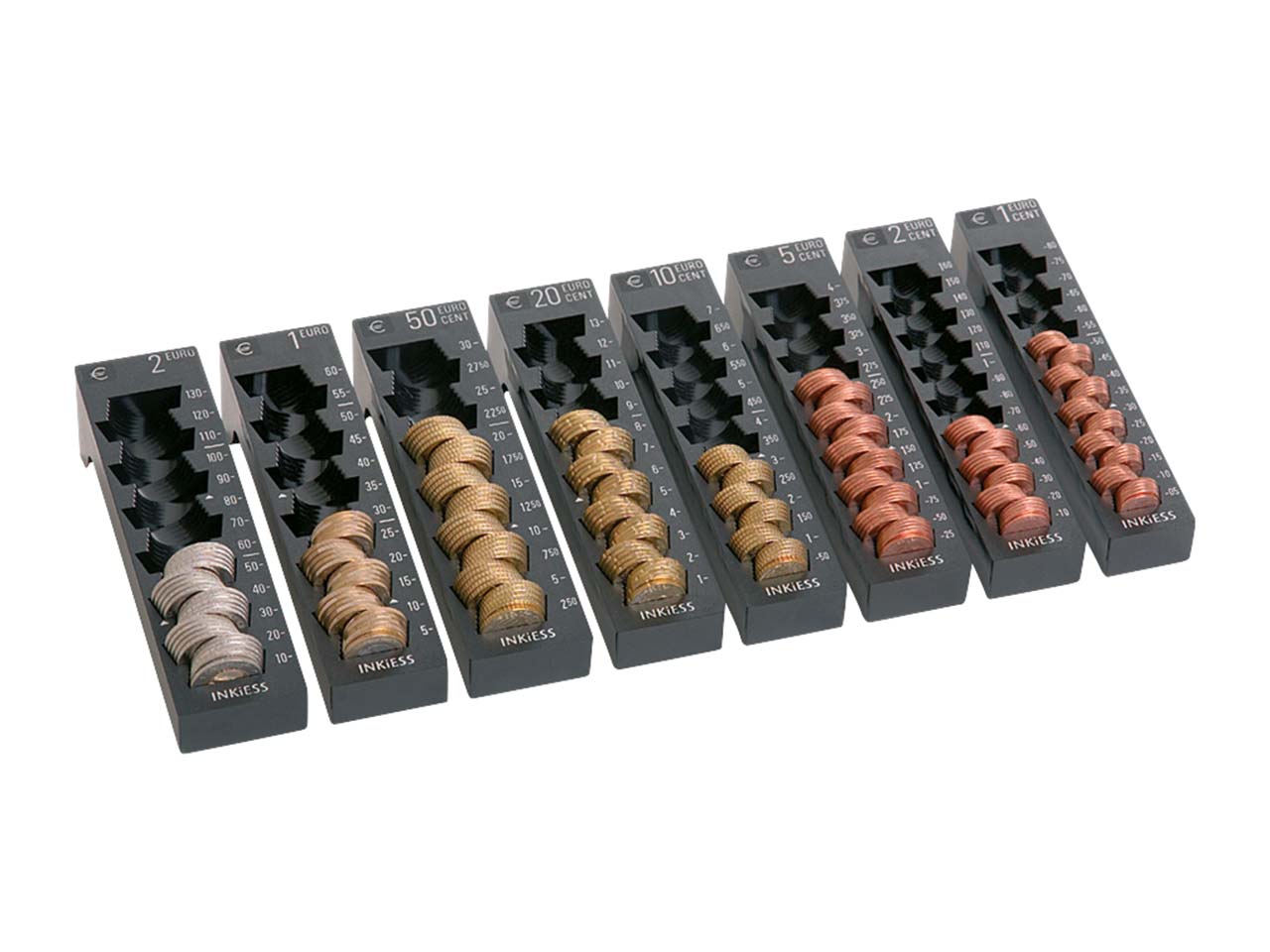 INKIESS Komplettset Münzbehälter "Rekord" 1 Cent - 2 €