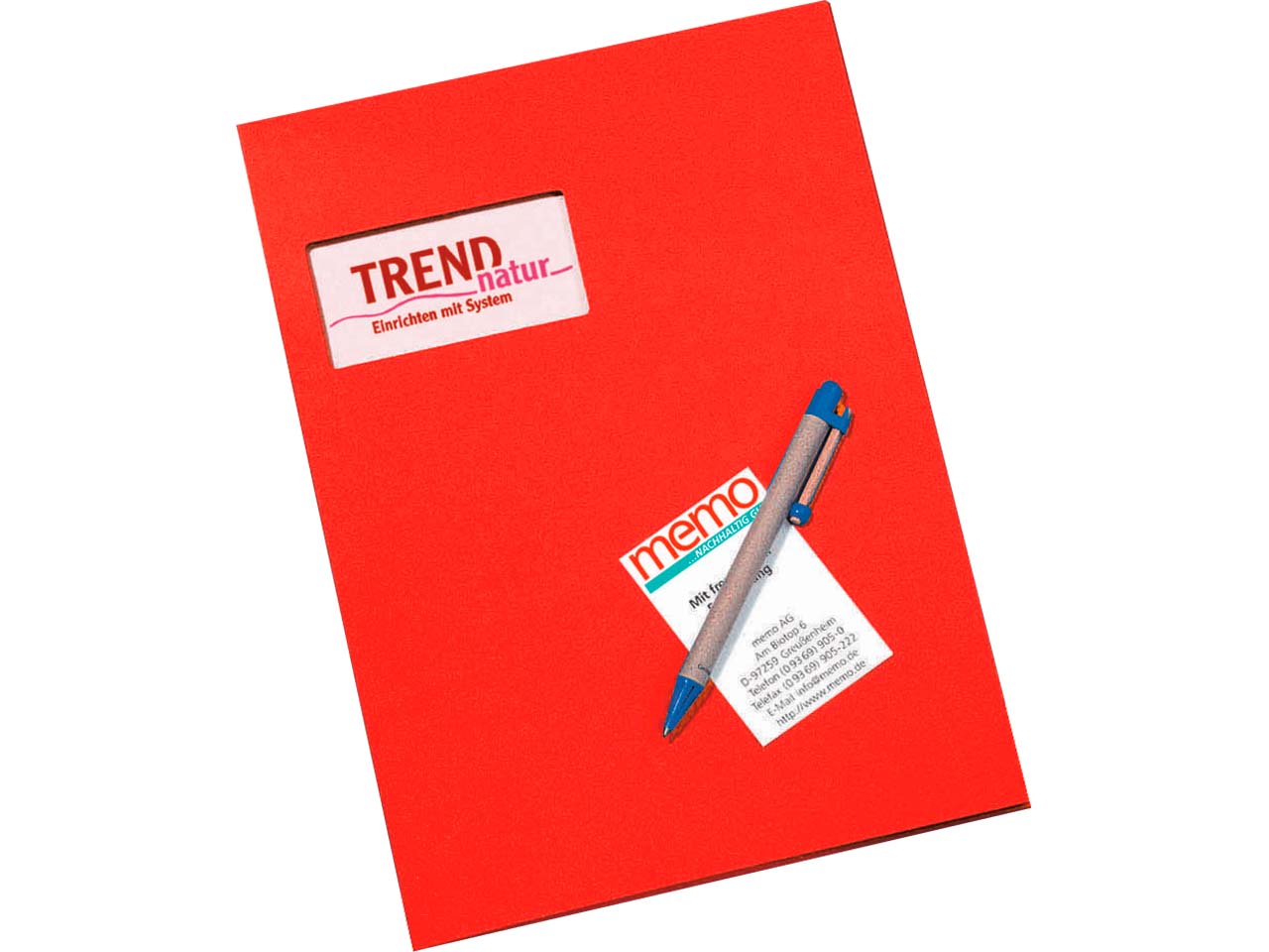 memo Angebotsmappe rot 350 g/m² m.F. 21 x 30 cm