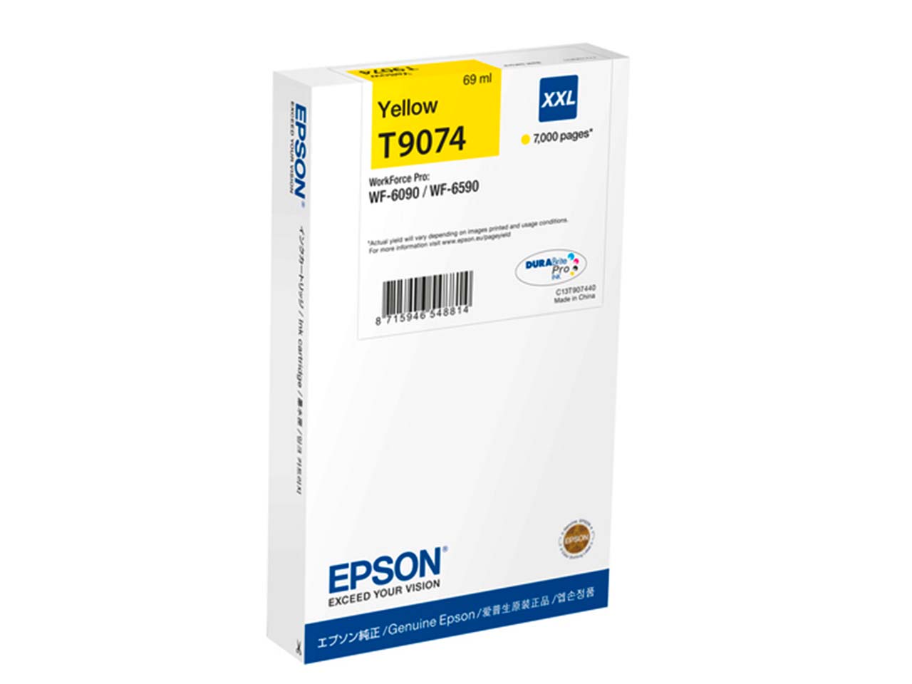Epson Tintenpatrone T9074 XXL gelb