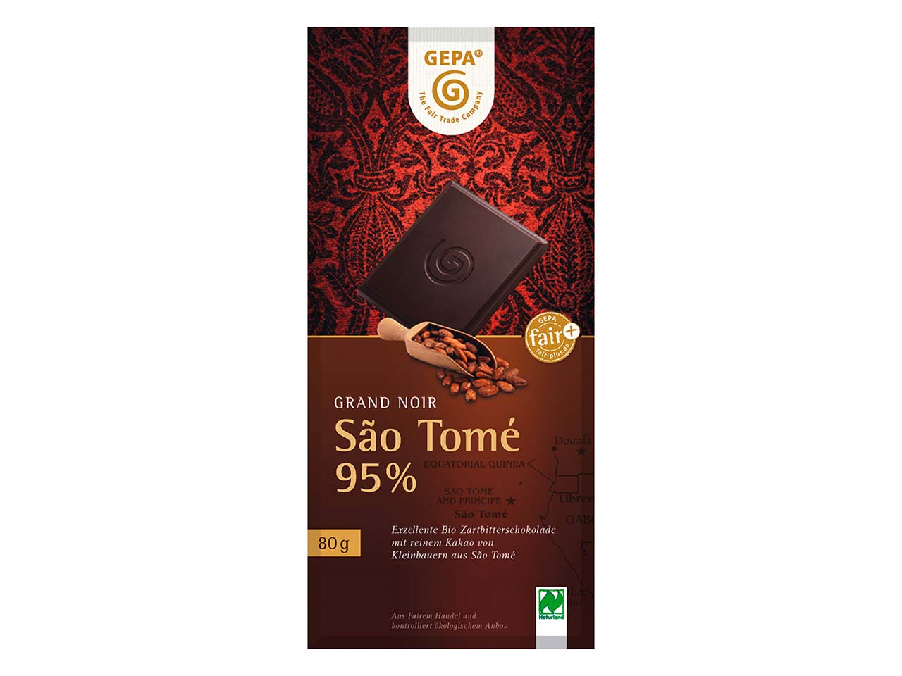 GEPA Bio-Schokolade 'Grand Noir' Sao Tomé 95% 80 g