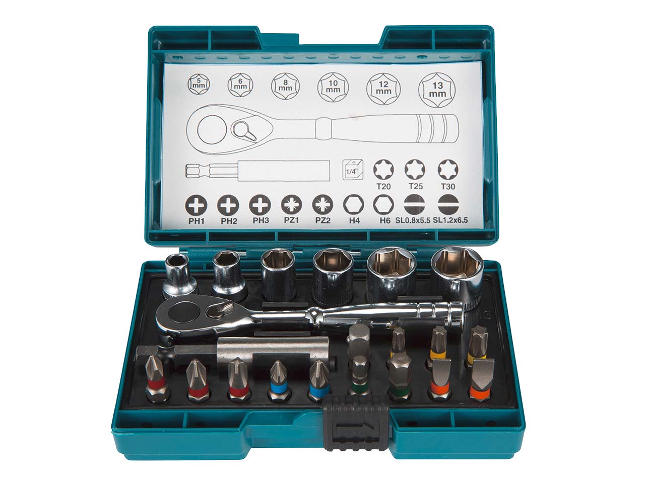 Makita Ratschen-Bit-Set "B-54081", 21-teilig