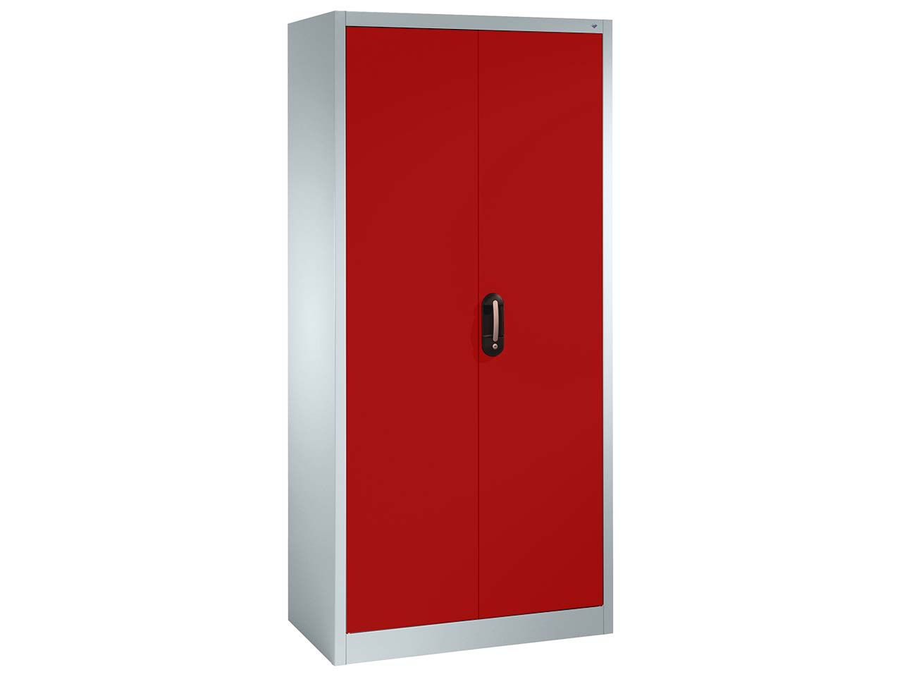 Flügeltürenschrank lichtgrau/rubinrot (BxTxH) 93x40x195cm
