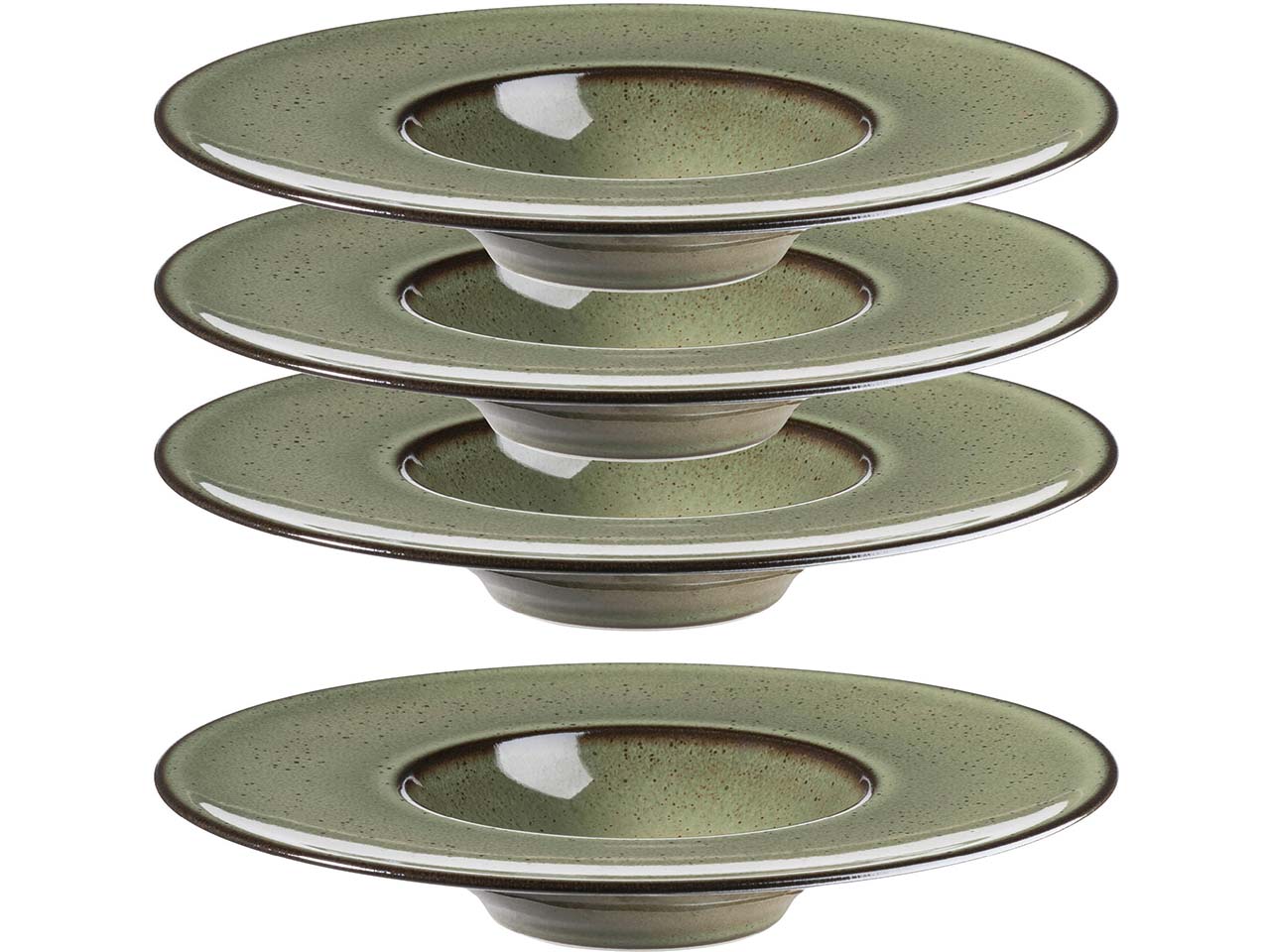 Mäser Gourmetteller Set 4-tlg. "Ambitious" Porzellan, 25 cm, grün