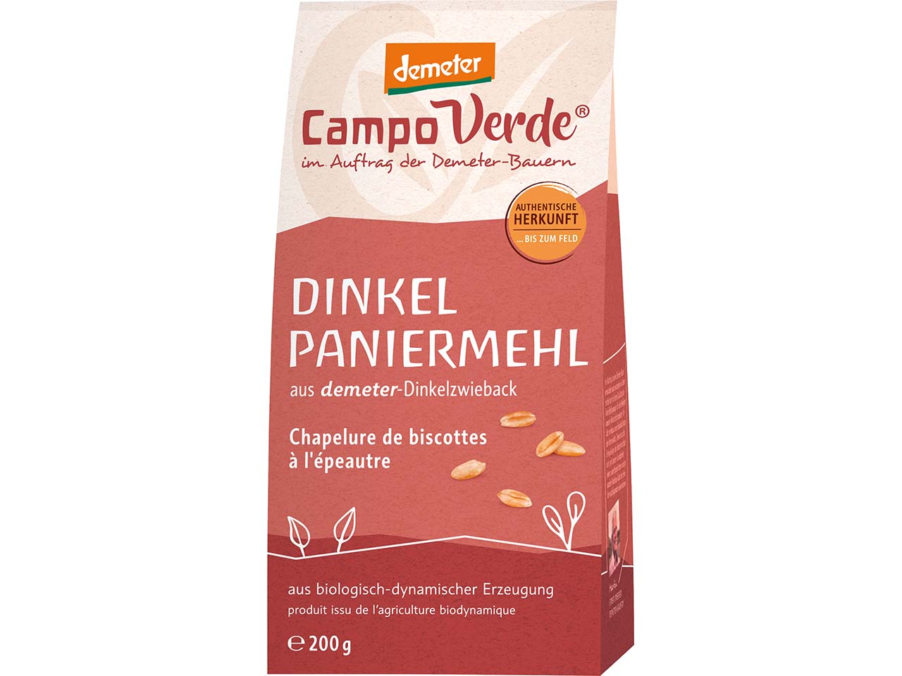Campo Verde Bio-Dinkel-Paniermehl, 200 g