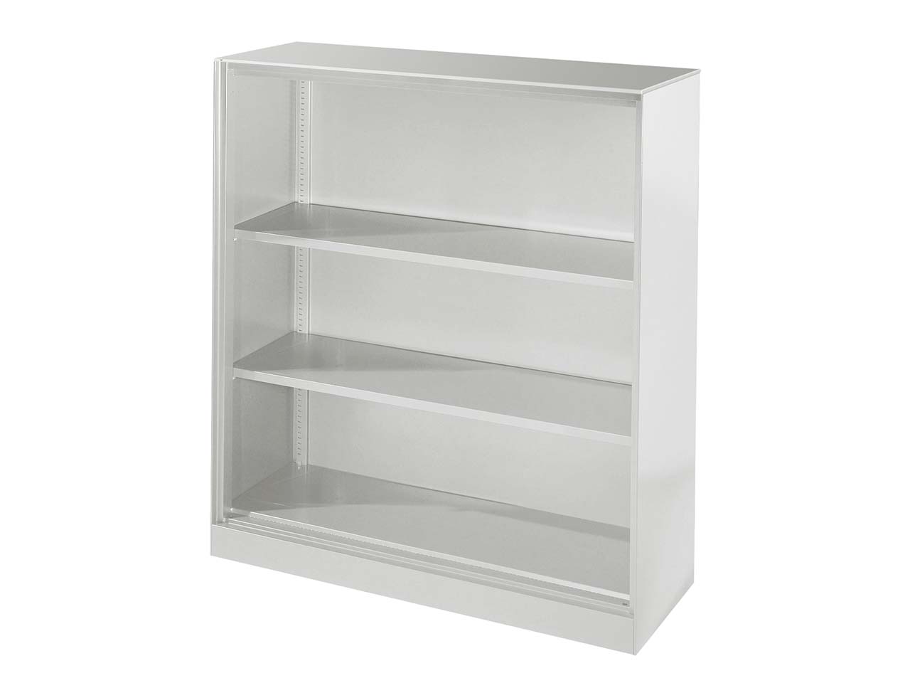 Regal "CONTACT", Höhe 131 cm  (BxT) 120 x 43,5 , silber