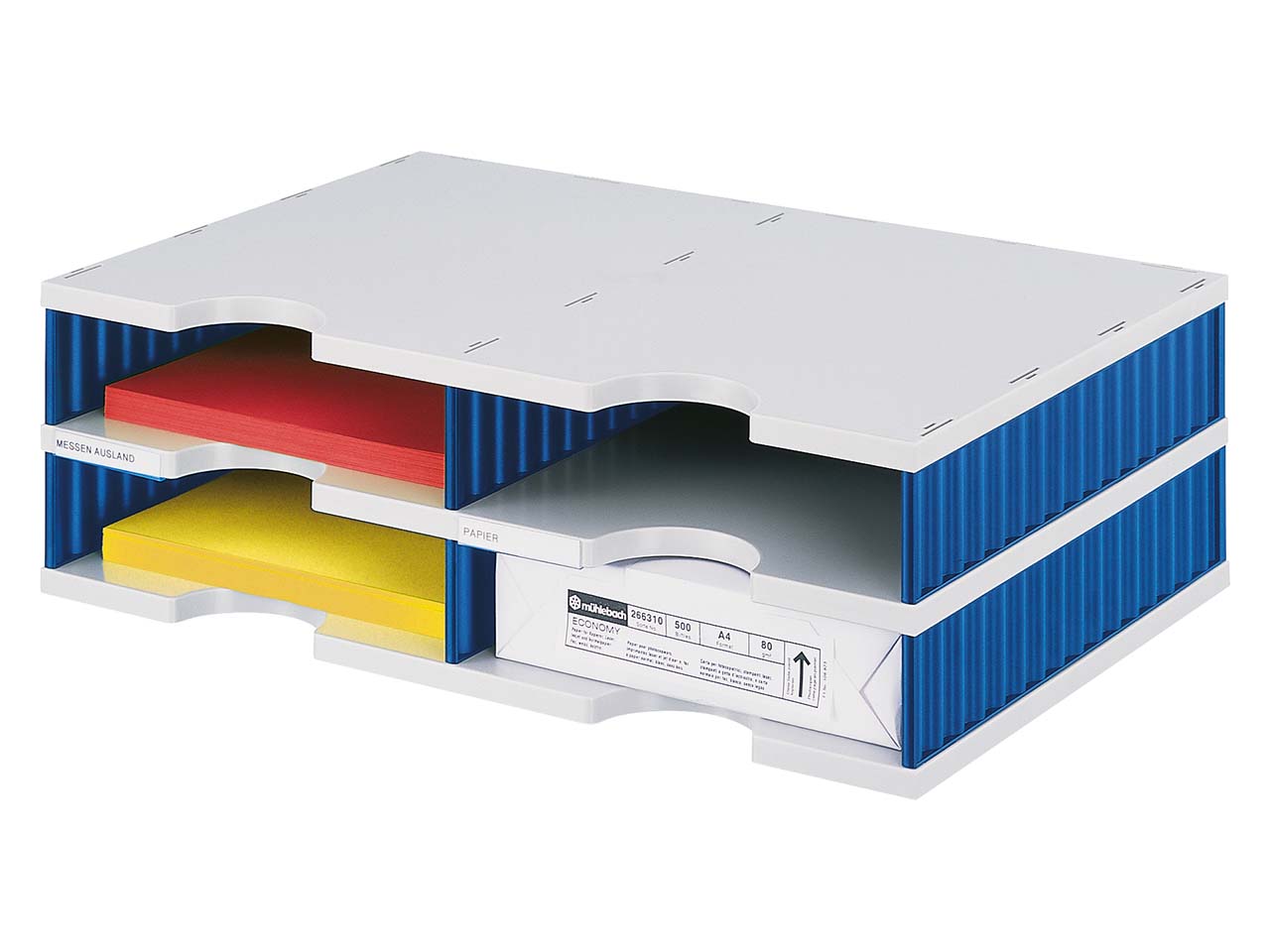 styrodoc Grundeinheit 2er blau 4 Fächer