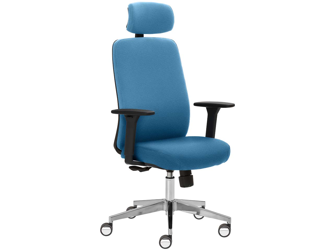 Bürodrehstuhl "2229" mit Armlehnen, hellblau