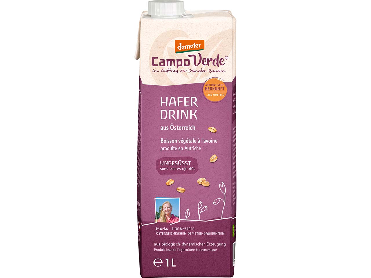 Campo Verde Bio-Haferdrink, ungesüßt, 1 l