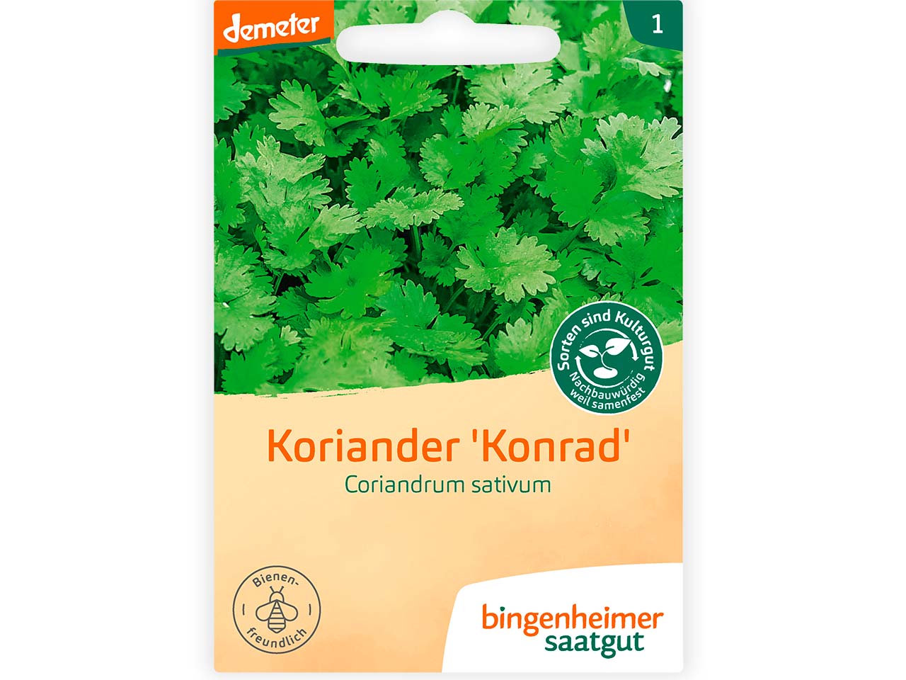bingenheimer saatgut Bio-Samen Koriander "Konrad", Bienenfreundlich, 1 Stk.