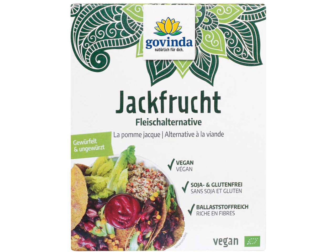 govinda Fleischalternative aus Jackfrucht, gewürfelt, 200 g