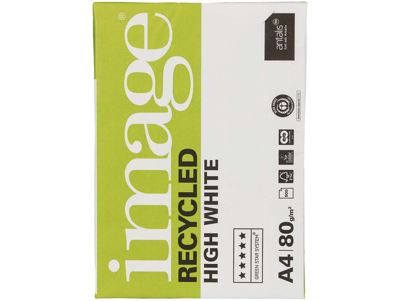 500 Blatt Recycling Kopierpapier "Image Recycled High White" DIN A4, 80 g/m²