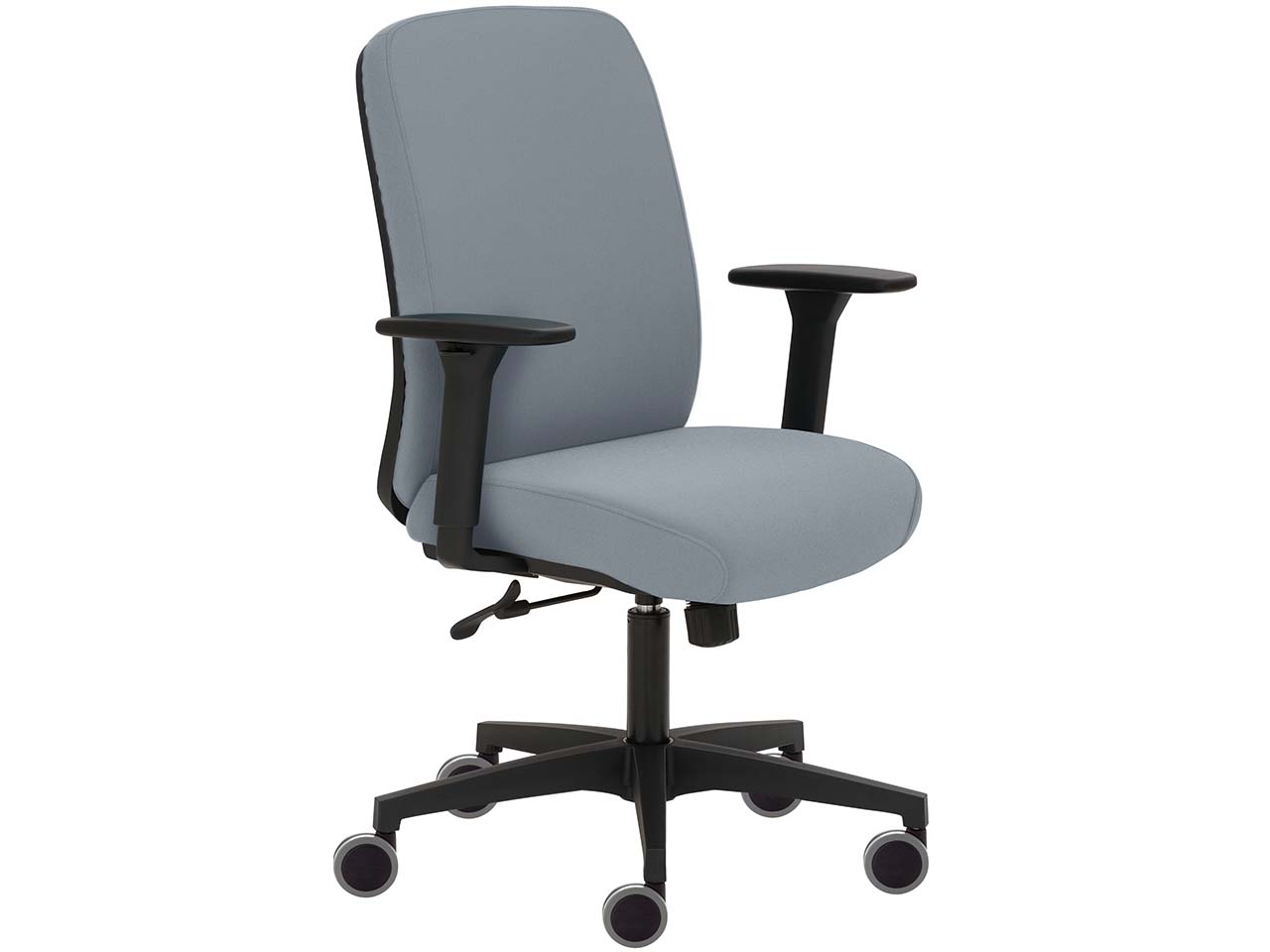 Bürodrehstuhl '2219' mit Armlehnen, hellgrau