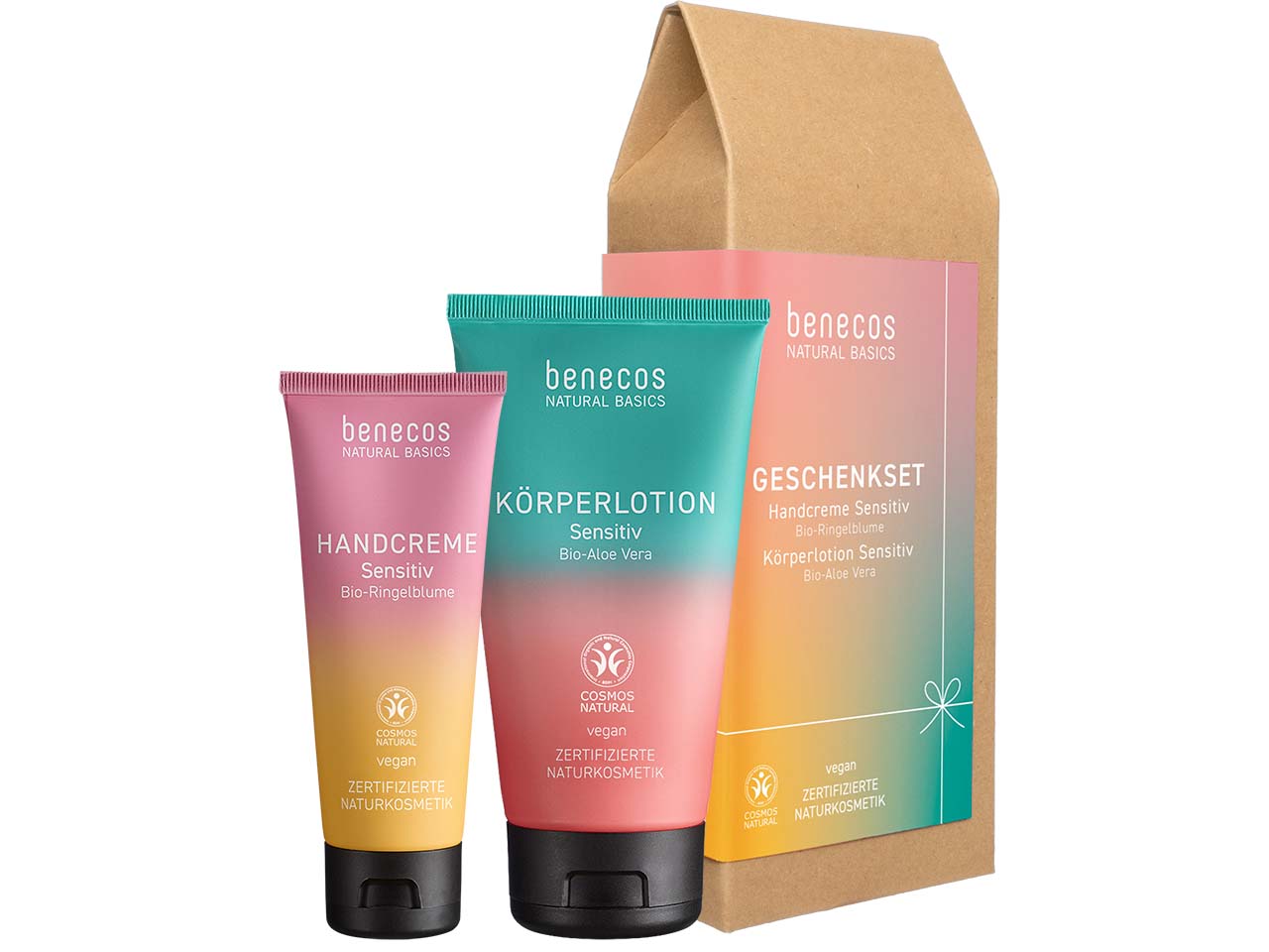 benecos Bio-Geschenkset "Sensitiv" mit Handcreme und Körperlotion