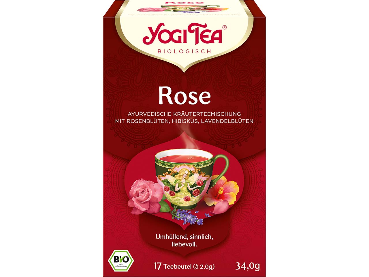 YOGI TEA Bio-Kräutertee "Rose", 34 g