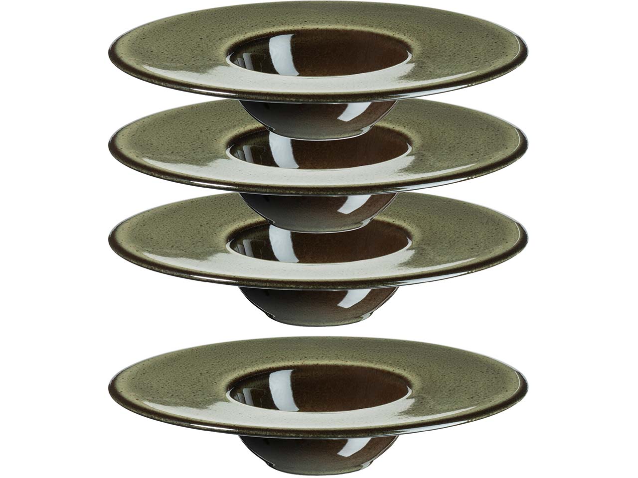 Mäser Gourmetteller Set 4-tlg. "Ambitious" Porzellan, 19 cm, grün