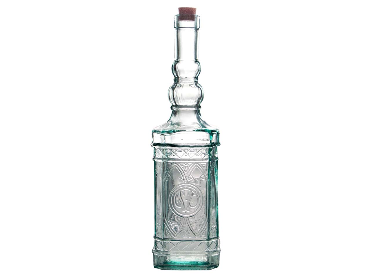 Glasflasche mit Korken 'Miguelete' 0,7 l aus Recyclingglas