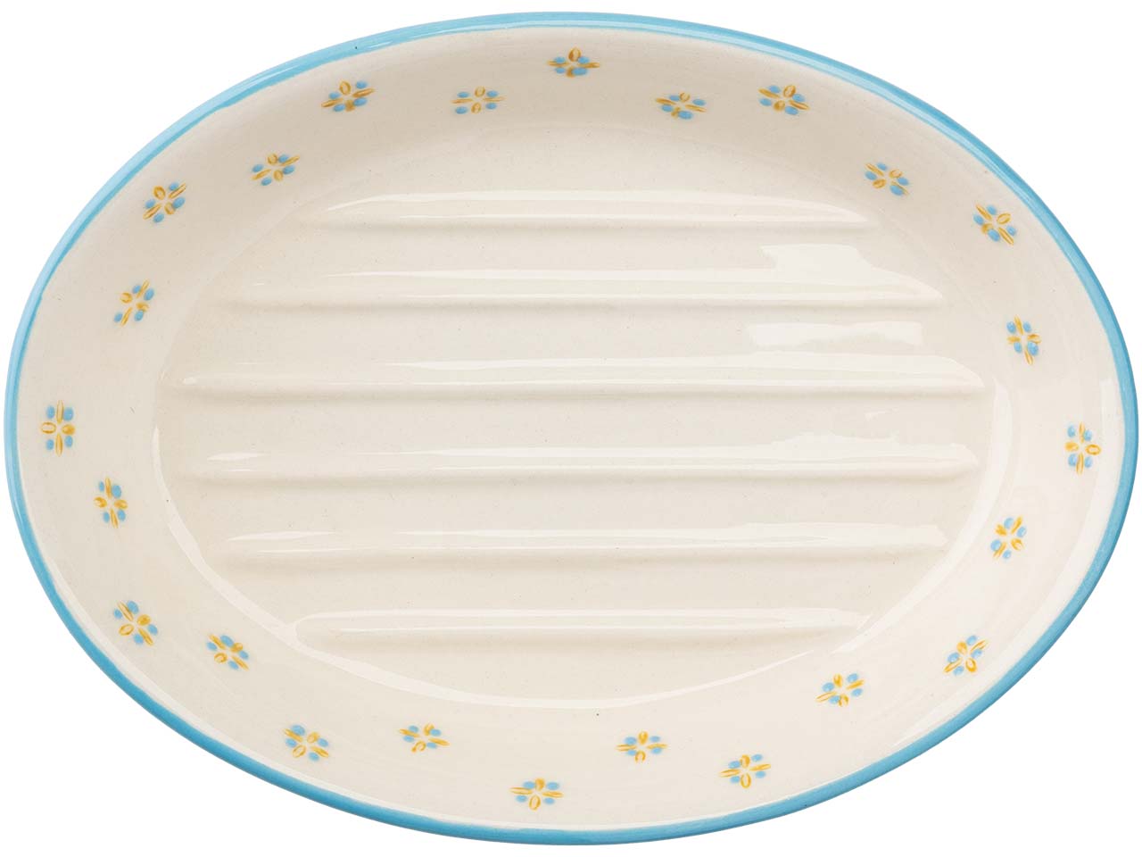 tranquillo Seifenschale "RETRO" aus Steingut, oval