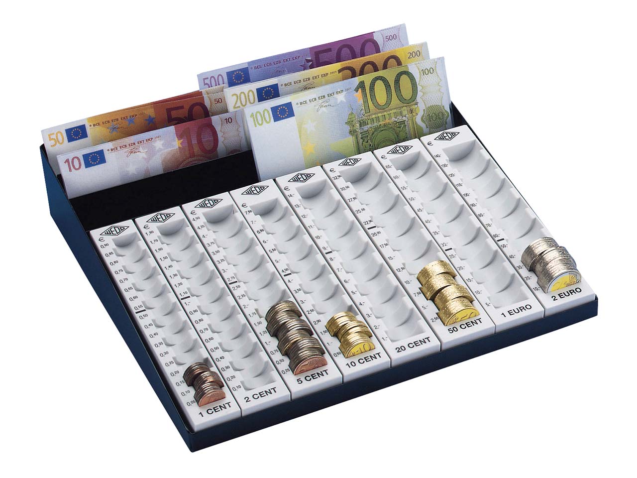 Wedo Euro-Zählbrett mit Scheinfach grau