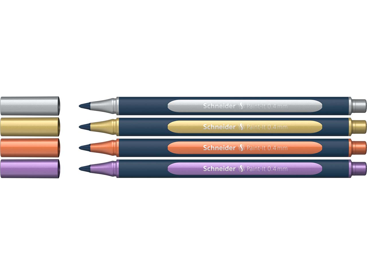 Schneider 4er Set Metallic Rollerball "Paint-It" farbig sortiert