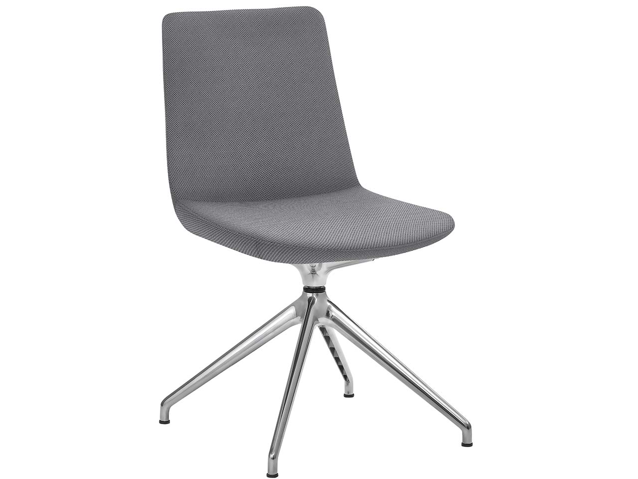 Besucherstuhl "2008" mit Sternfuß-Gestell, grau