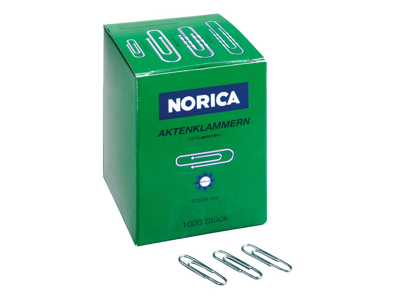 1000 Norica Büroklammern 24mm