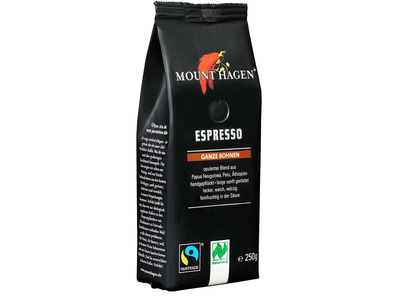 Mount Hagen Bio-Espresso, ganze Bohnen, 250 g