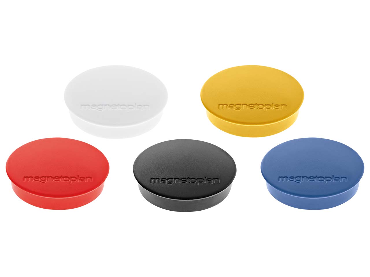 10 magnetoplan Magnete 'Discofix standard' farbsortiert