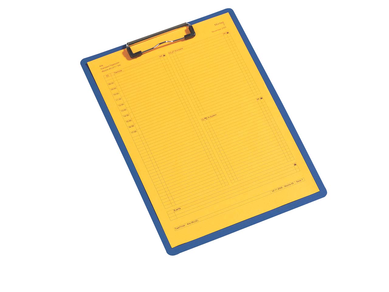 Klemmbrett blau aus PP, 1,5mm