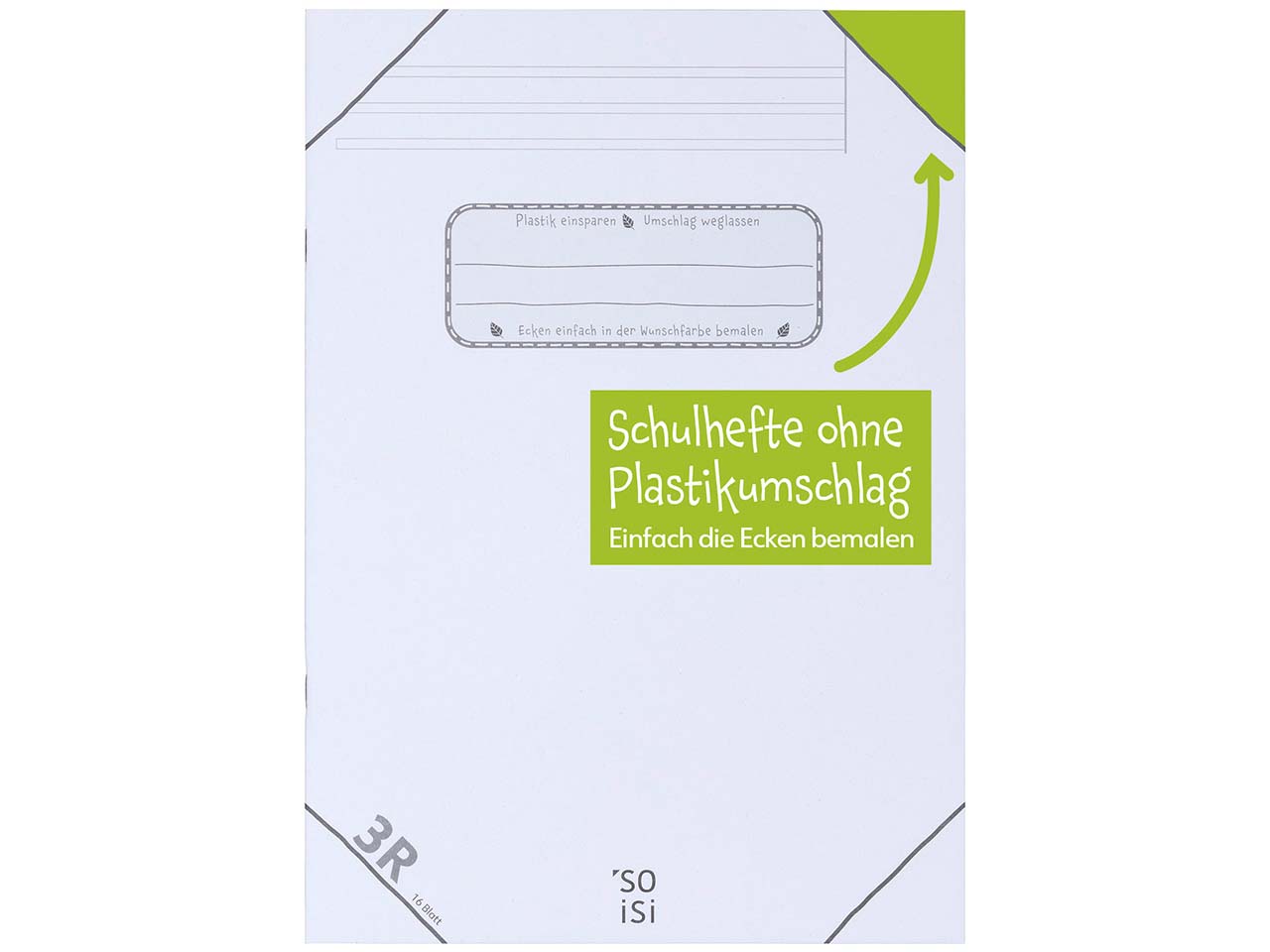 Soisi Recycling-Schulheft DIN A4 Nr. 3R lin. mit Rand