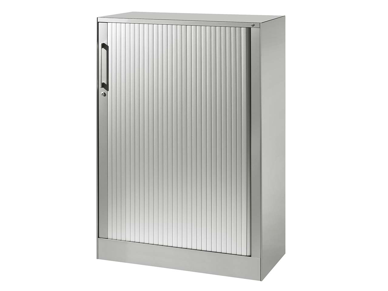 Rollladenschrank "CONTACT", Höhe 131 cm (BxT) 80 x 43,5, silber