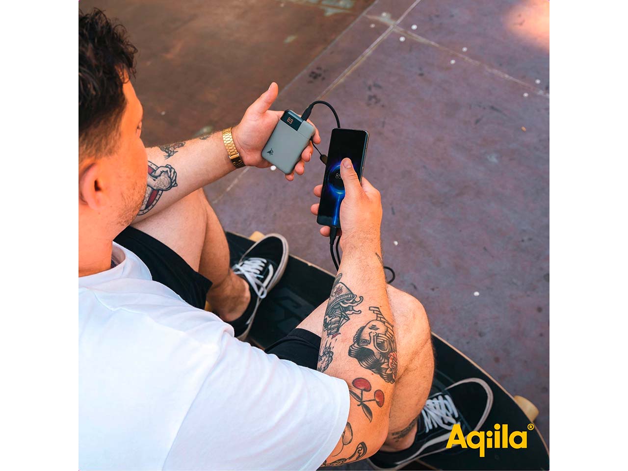 Aqiila Powerbank "Powerbird B5" 5.000 mAh, moosgrün