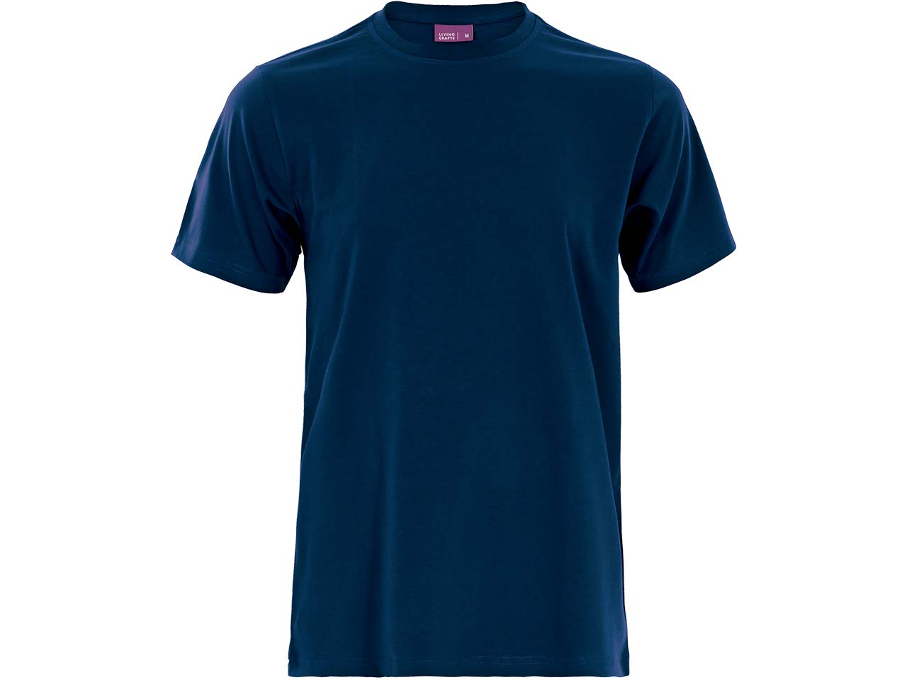 Living Crafts Bio-Herren-T-Shirt "CLARK" mit Rundhalsausschnitt, dark navy, Gr. S