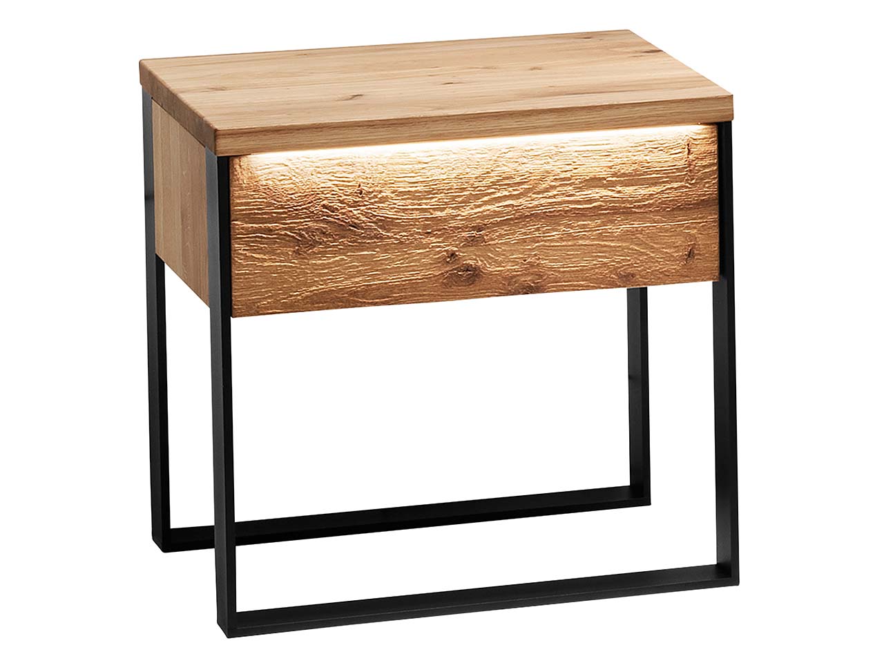 Forestales Nachttisch "Boston" mit Beleuchtung, Eiche