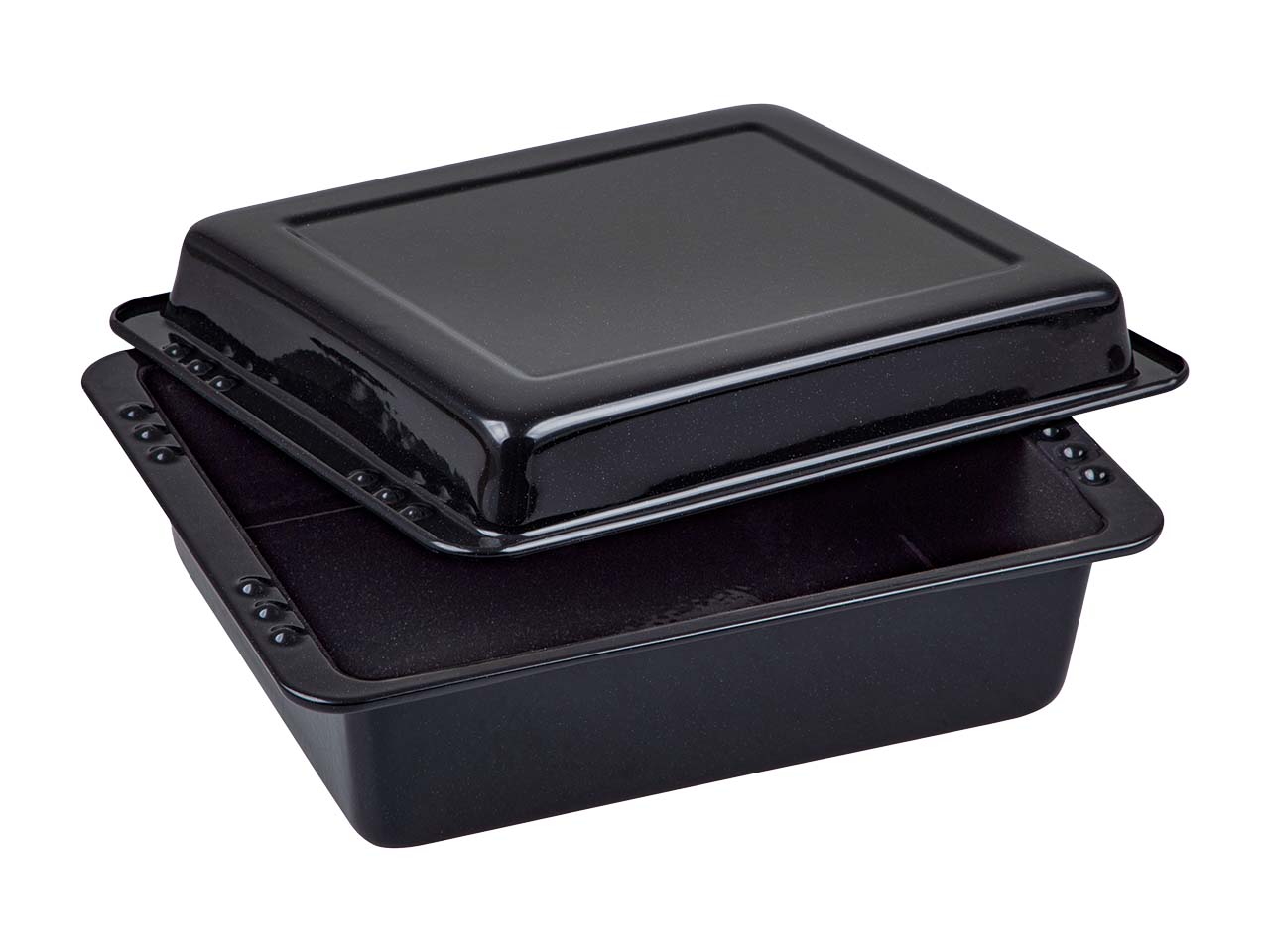 CHG Auflaufform mit Deckel, aus Emaille, 2-teilig