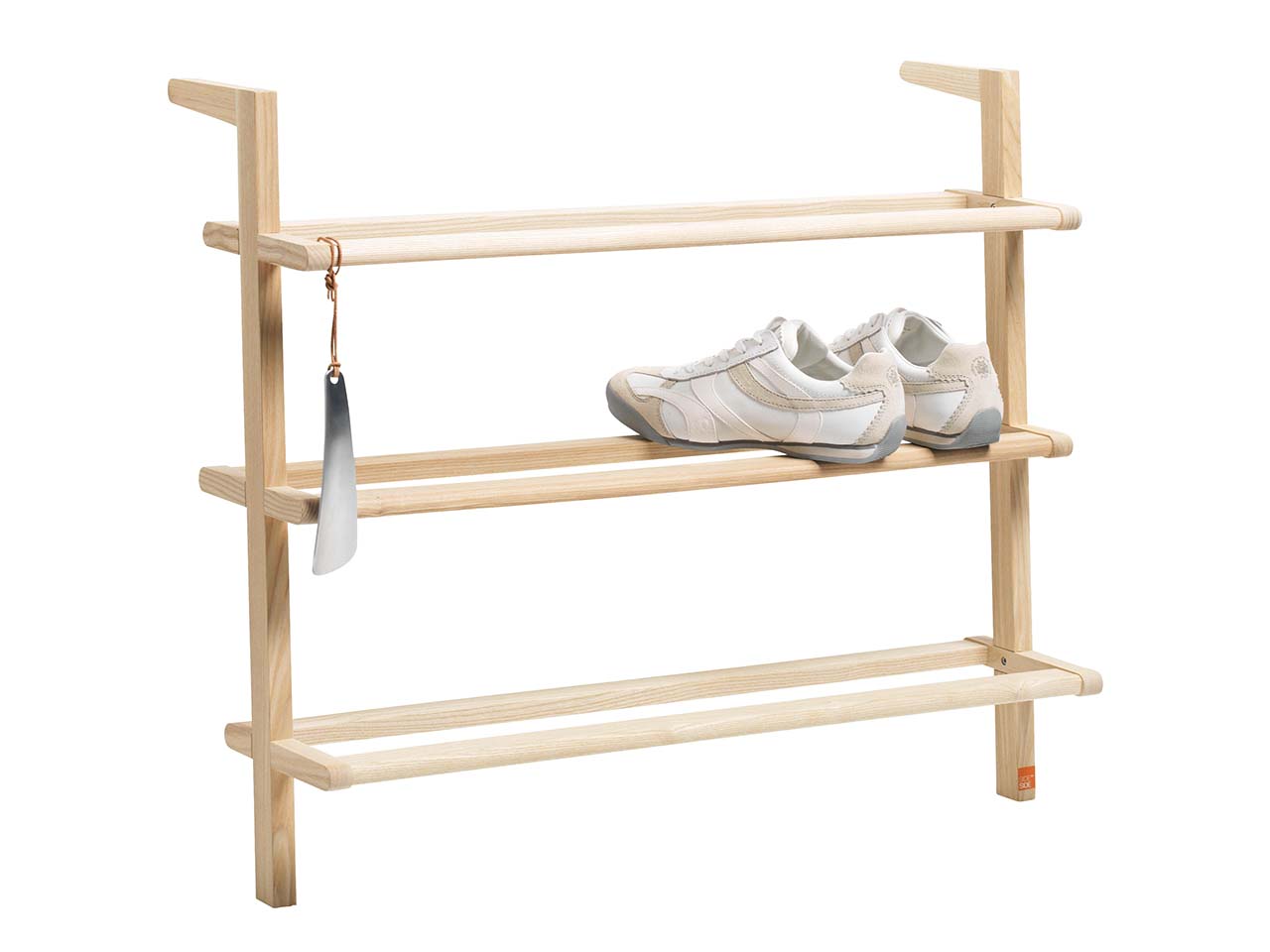 SIDE BY SIDE Schuhregal 'Gaston' massive Esche, unbehandelt