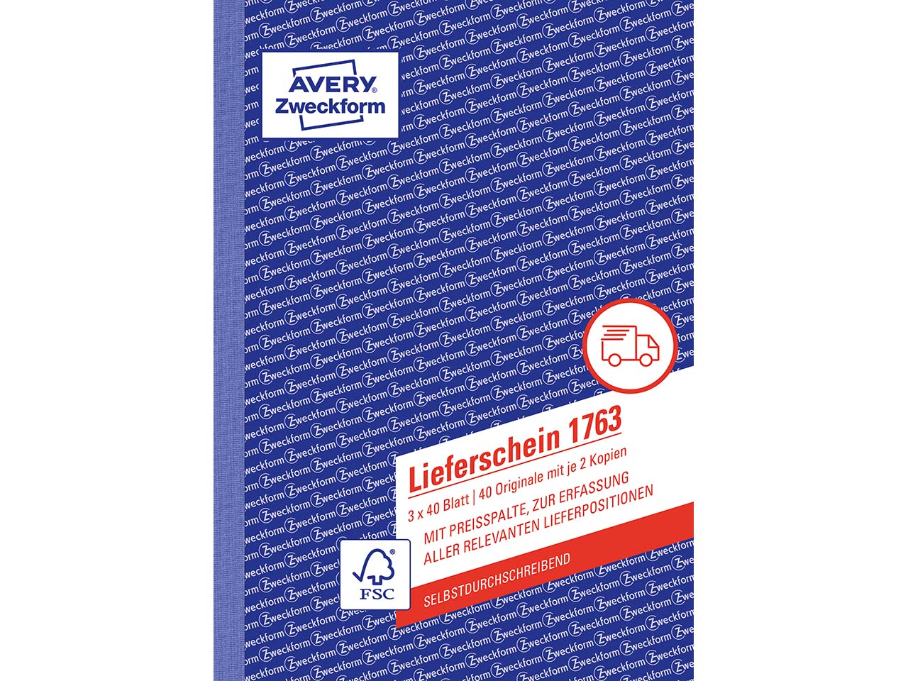 Avery Zweckform Formularbuch "1763" Lieferschein mit Preisspalte ECF, DIN A5