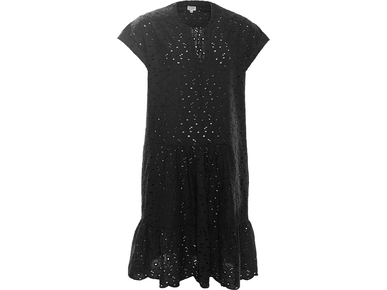 Living Crafts Bio-Damen-Kleid "ROSALIE" mit Unterkleid aus Voile, black, Gr. 42
