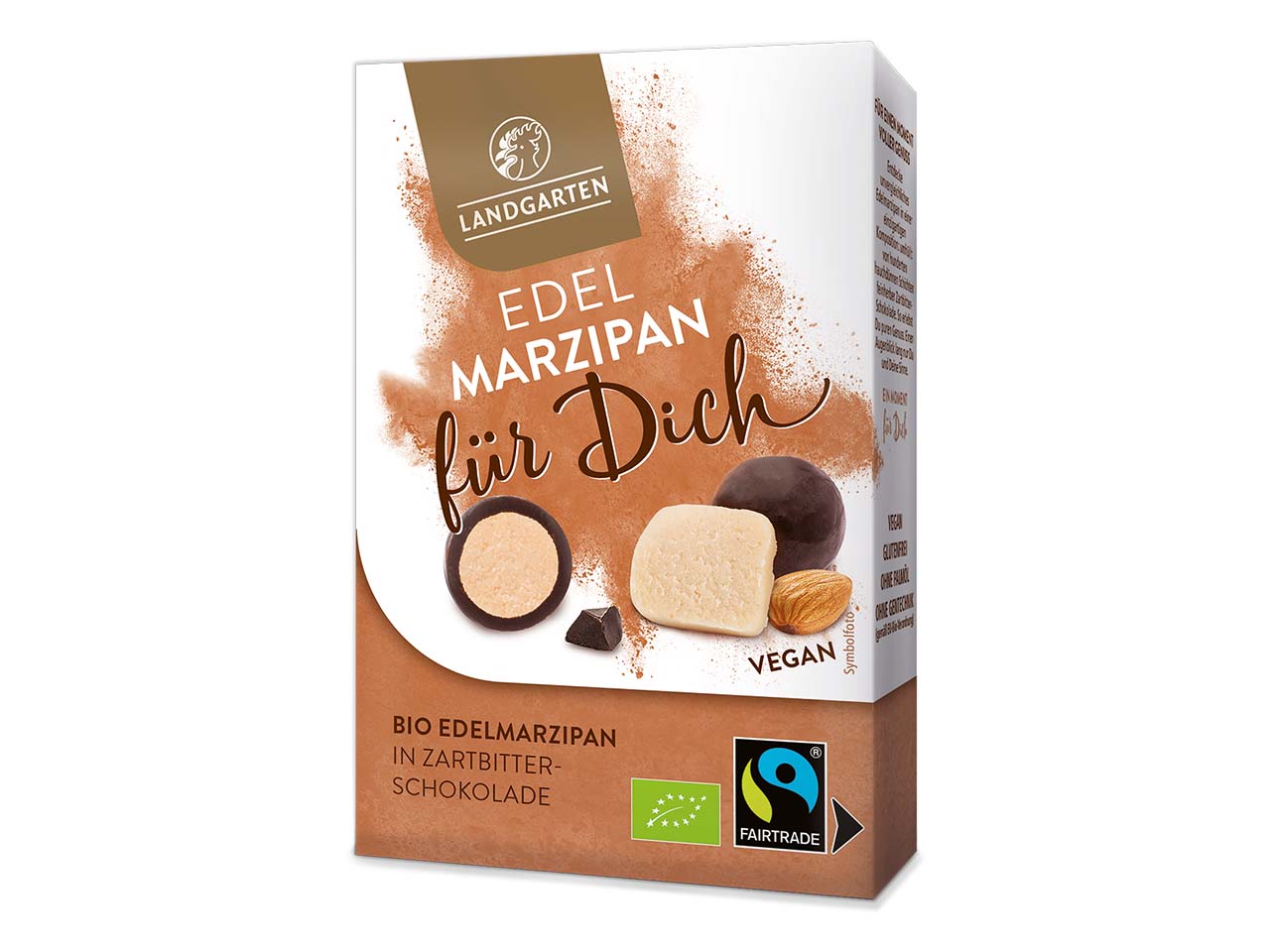 Landgarten Bio Edelmarzipan in Zartbitterschokolade 'Für dich', 90 g