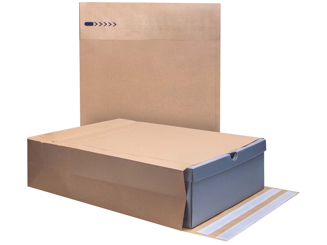 Bong 250 Versandtaschen 'e-Green' 353x250x80 mm, DHL Kleinpaket, 2xHK, braun 100 g/m²