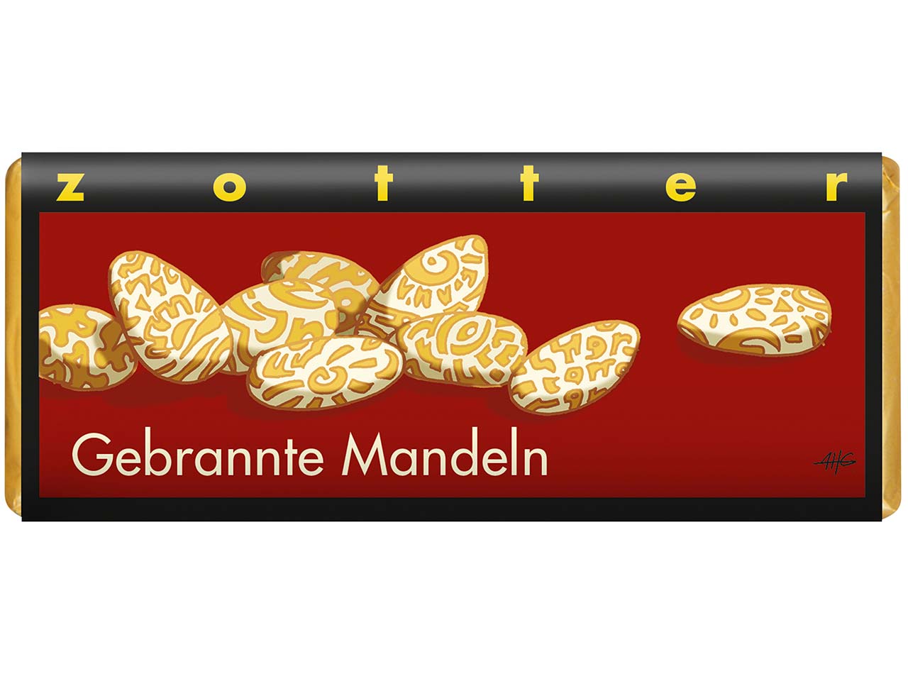 Zotter Bio-Vollmilch-Schokolade 'Gebrannte Mandeln', 70 g