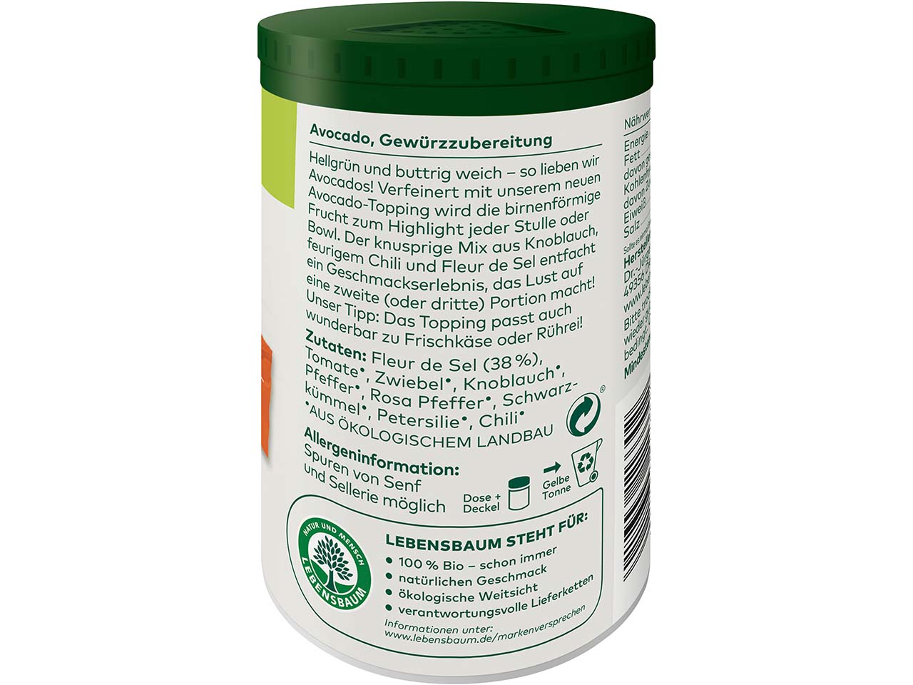 LEBENSBAUM Bio-Gewürzmischung "Avocado", 70 g