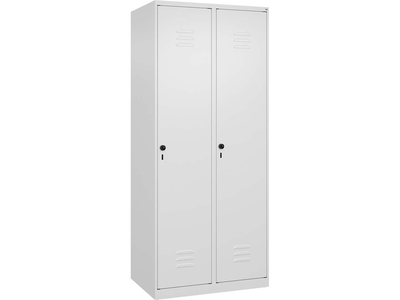 C+P Spind Classic PLUS, 2 Abteile, 1850x800x500mm, Verkehrsweiß/Verkehrsweiß