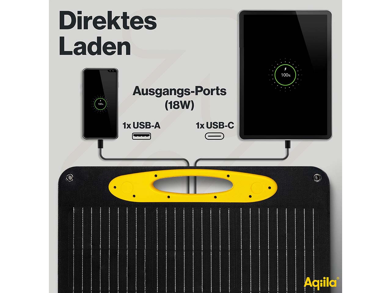Aqiila tragbares Solarpanel "Sunbird P100" 100W