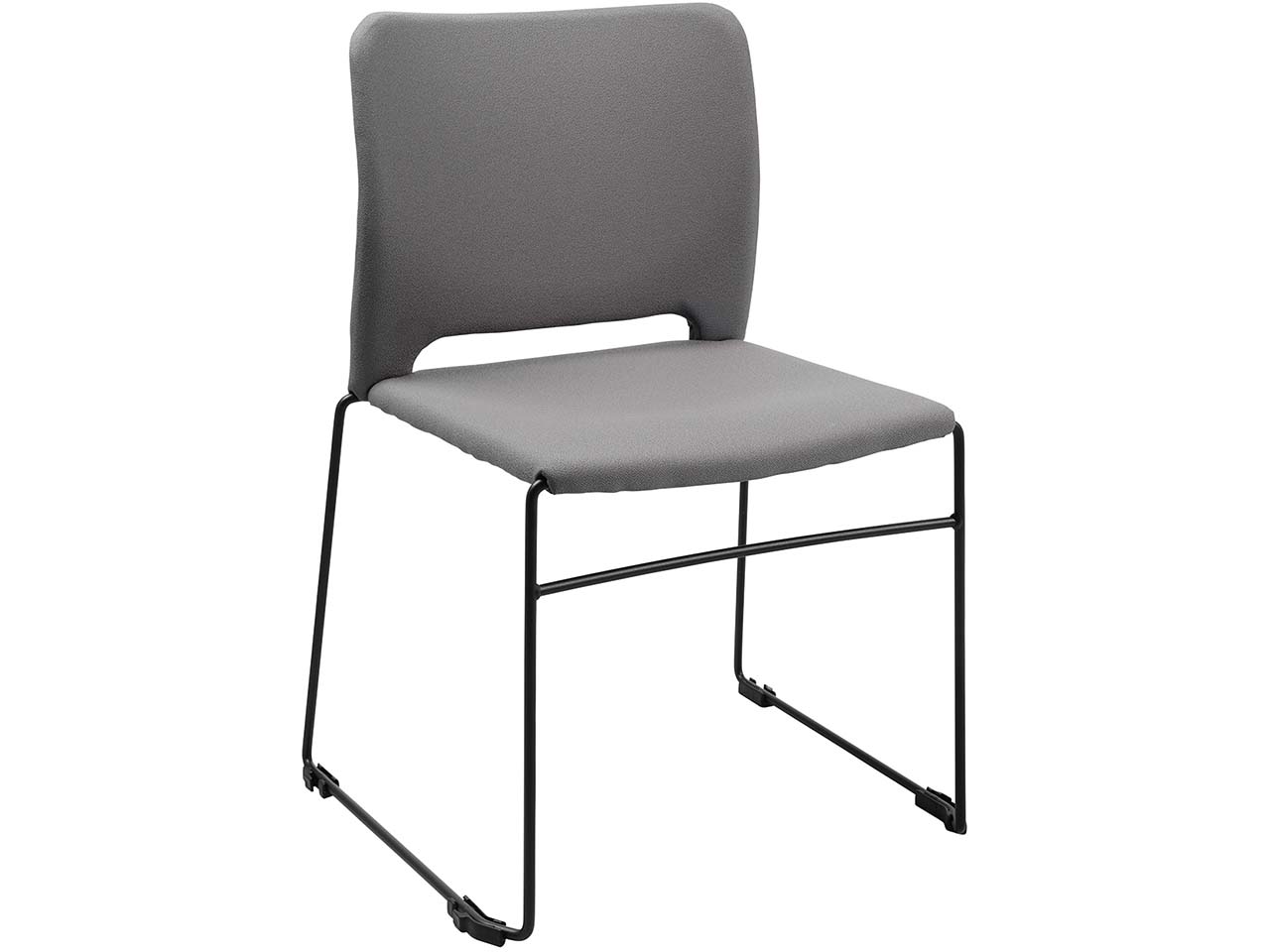 Topstar 4 Besucherstühle "VISIT LINE" Sitz & Rücken: gepolstert, grau