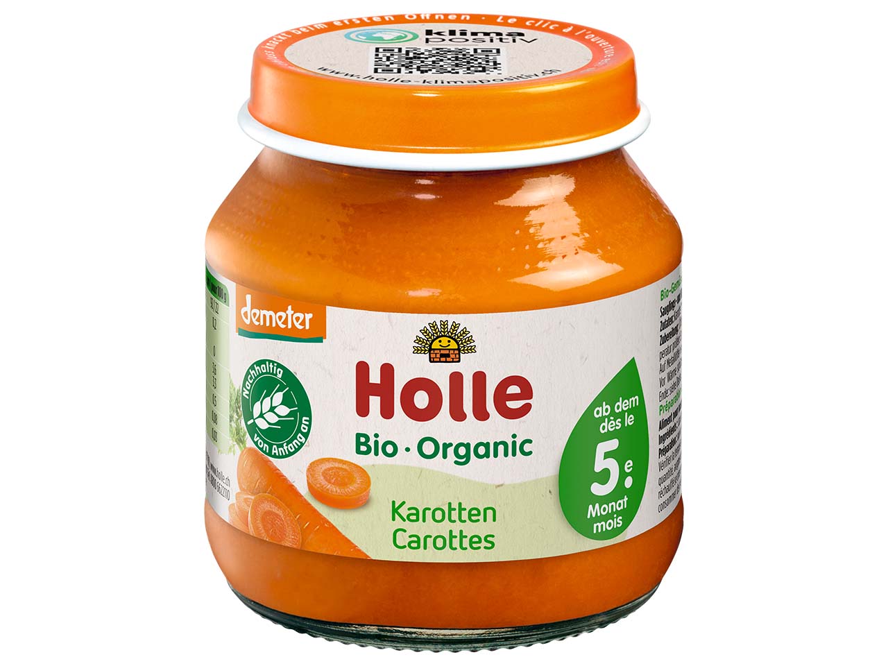 Holle Bio-Karotten, ab 5. Monat, Beikost, 125 g